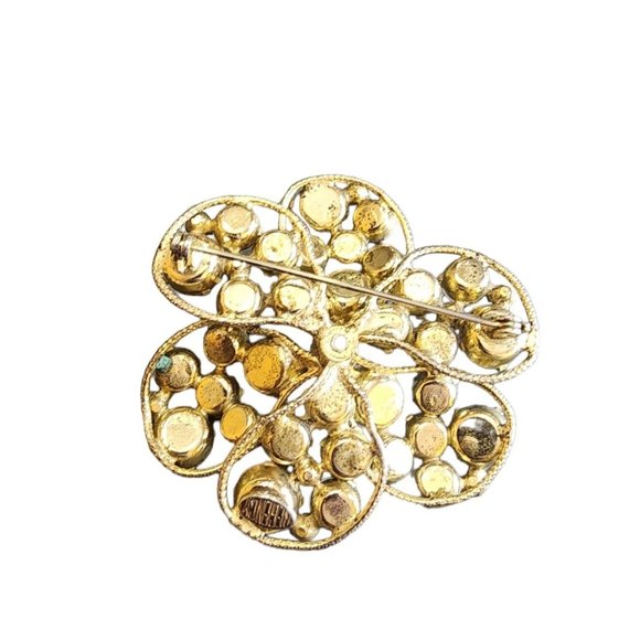 Vintage Signed Regency Dimensional Flower Brooch (A3060) - Picture 3 of 4